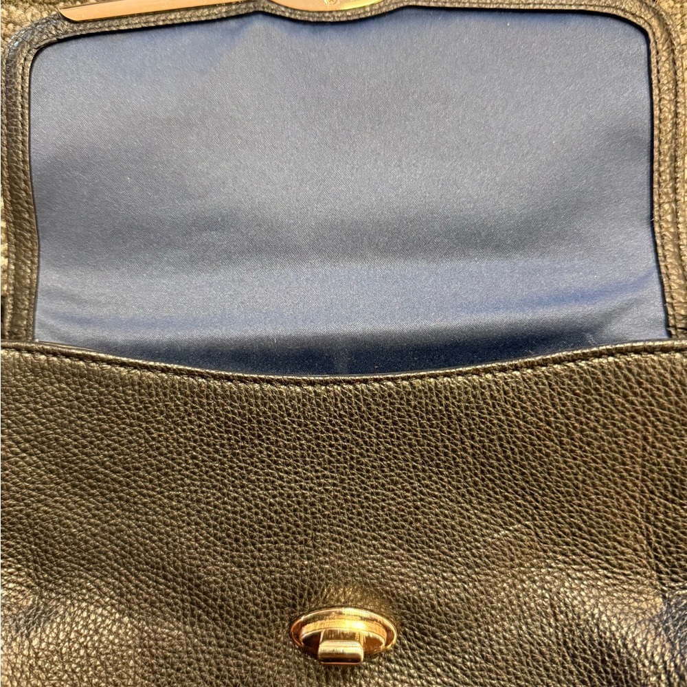 Vintage Coach Madison Black Leather Crossbody Bag Gold Chain Strap & Leather Tag - Picture 8 of 10